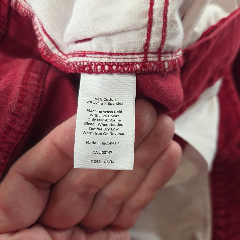 Talbots Women's 18WP Petite Heritage Corduroy Pants Blue Red 2 Pant Lot - Picture 8 of 16